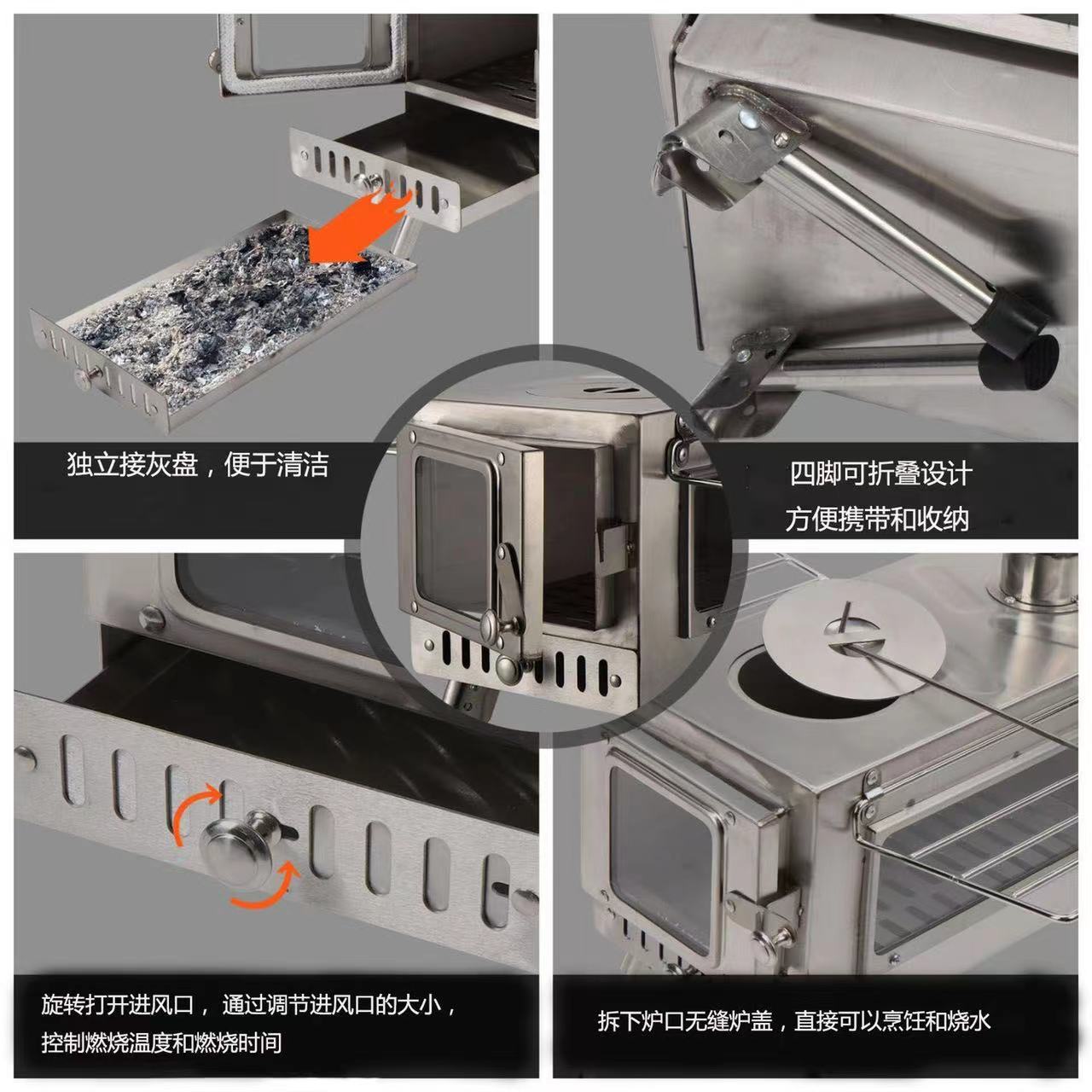 Kompor kayu stainless steel un - Camping ulasan dan harga